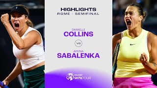 Danielle Collins vs. Aryna Sabalenka | 2024 Rome Semifinal | WTA Match Highlights Resimi