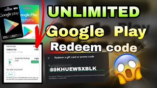 Unlimited google play redeem code ...