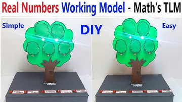 real numbers working model with led lights (tree format) - maths tlm - diy - | craftpiller