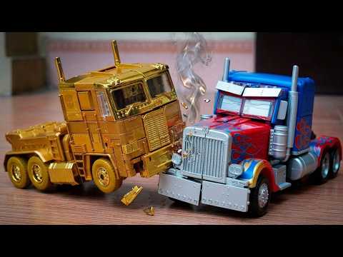 Golden Optimus Prime w/ Magnificent Ultra Magnus Color Accessories: Autobot Rollout Tobot StopMotion