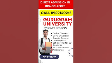 direct admission in bca colleges | Gurugram University