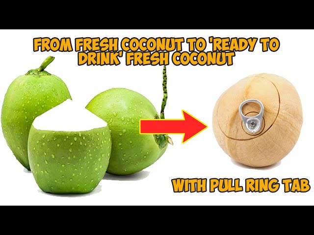 Laser Cutting Machine - 'Ready To Drink' Coconut Drink with Pull Ring Tab production machine class=