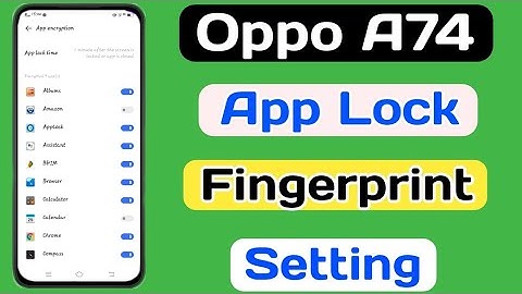 Oppo A74 App Lock Fingerprint Setting || How To Add App Lock Fingerprint In Oppo A74
