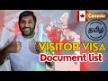 Canada visitor visa document checklist   application guide  canada tamil