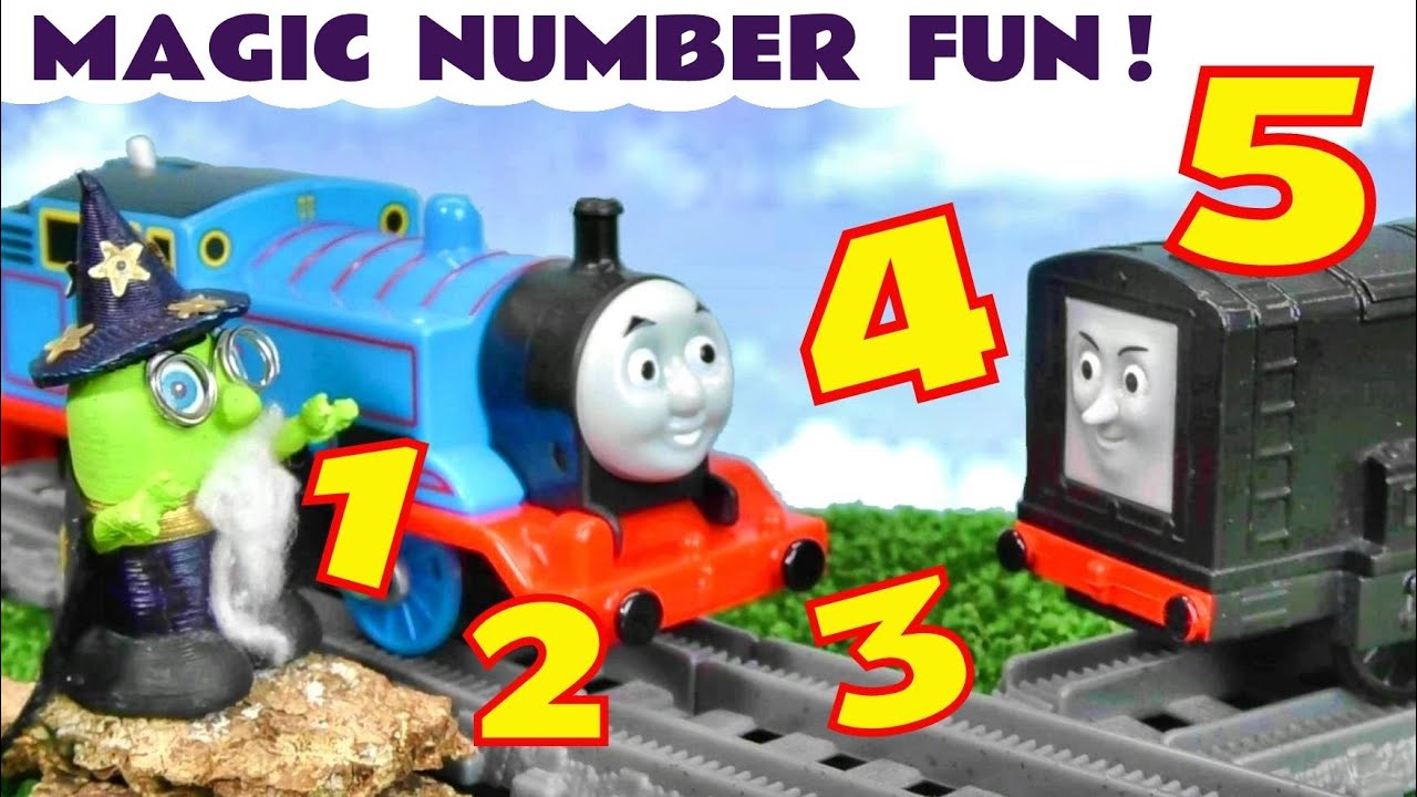 Thomas Train Numbers Fun Thomas train Magic Numbers story with Wizard Funling - YouTube