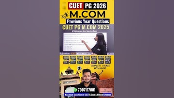 CUET PG M.Com 2026 | Previous Year Question Paper join batch #cuetpg2026 #cuetpgmcom2026 #mcom #bhu