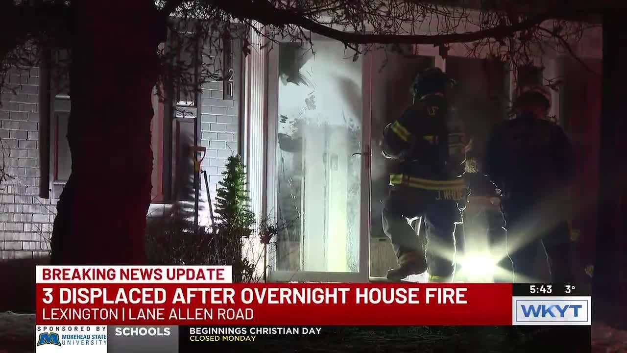 Three people displaced after Lexington house fire - YouTube