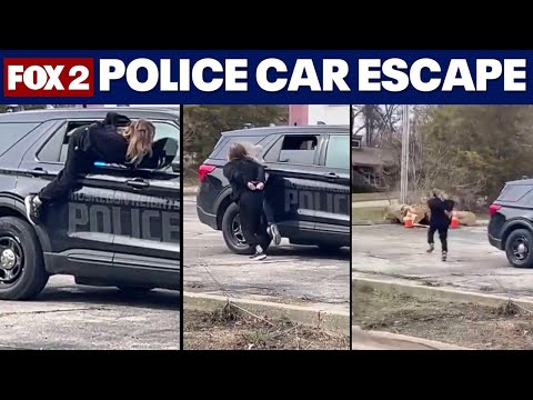 Michigan woman caught after police car escape while handcuffed