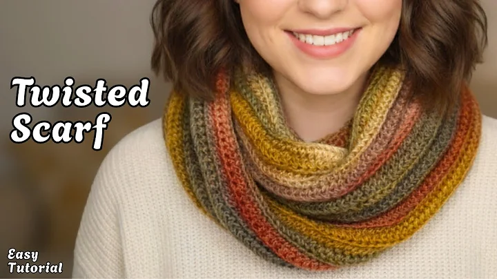 Crochet Twisted Tube Scarf - Easy Beginner-Friendly Pattern!