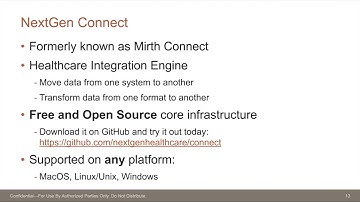Lead Developer Introduction to NextGen Connect (formerly Mirth)