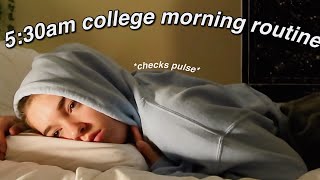 5:30am college morning routine: freshman year