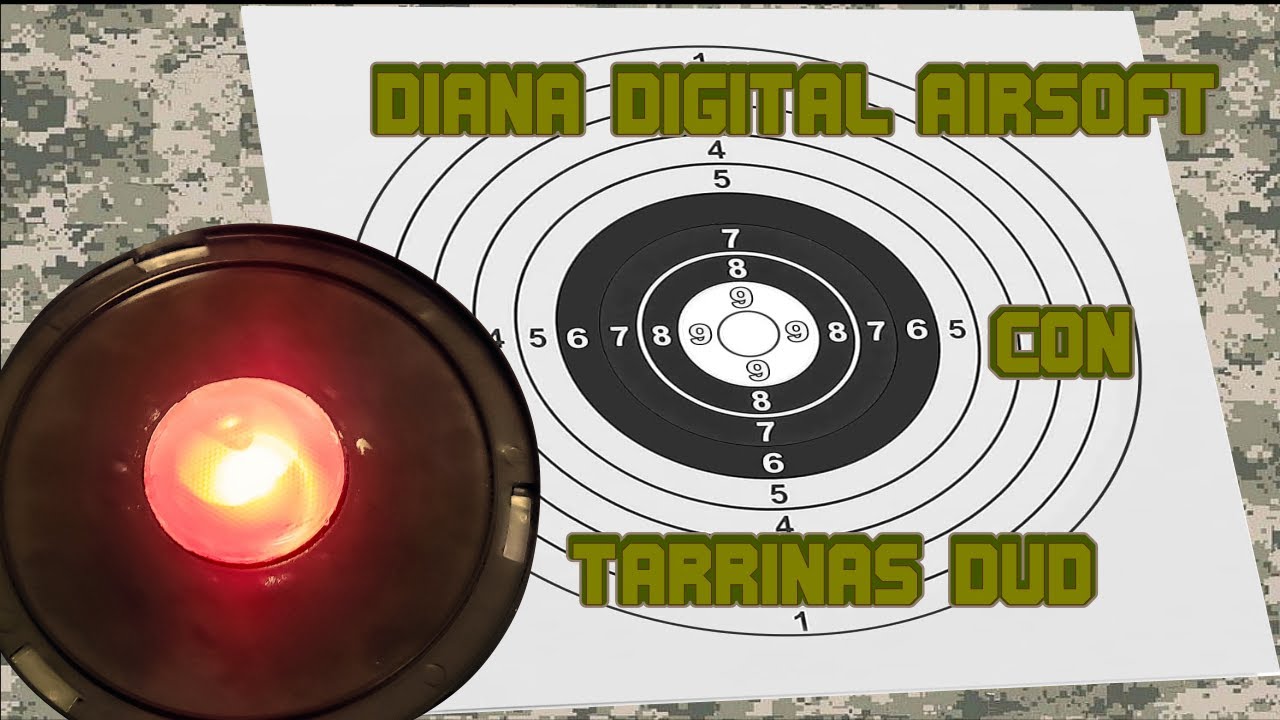 Diana Digital Para Airsoft Con Tarrinas De DVDs 