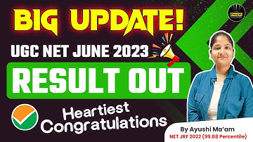 UGC NET Result 2023 | UGC NET 2023 JUNE RESULT OUT🥳 How to Check NTA UGC NET Result?