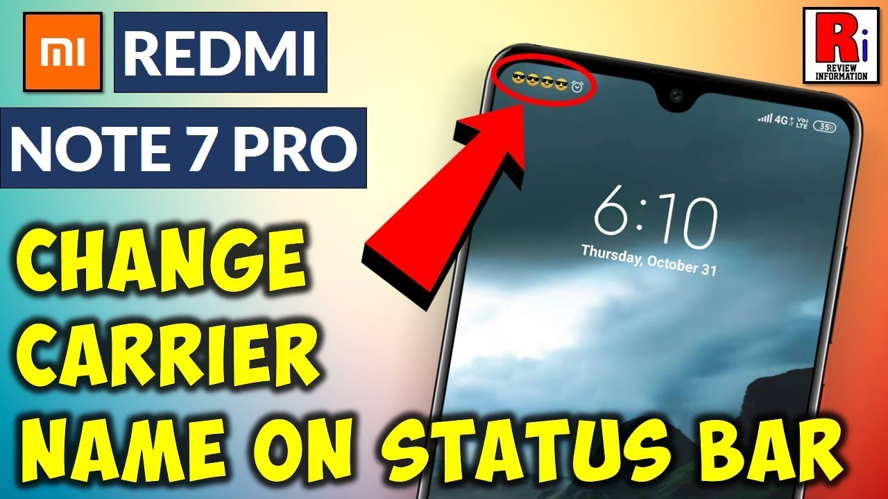 How to Change Carrier Name on Status Bar in Redmi Note 7 Pro