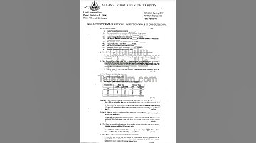 Aiou course code 394 statistics 1 ,past papers for exams preparation.