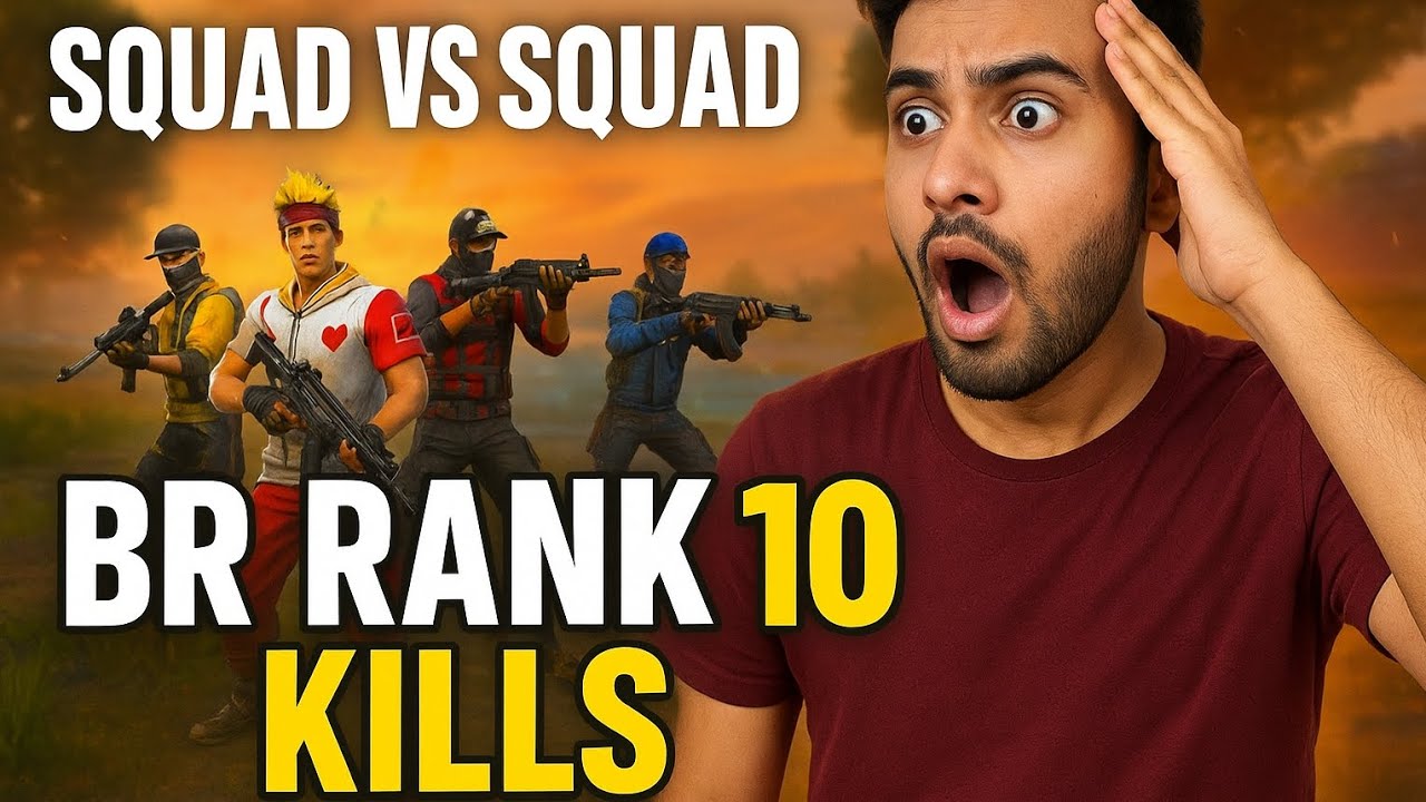 "Free Fire BR Rank | Squad vs Squad 🔥 10 Kills Unbelievable Booyah 💯 ...