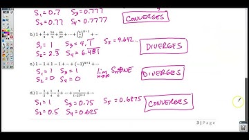 Section 10-1 Video 2- Defining Convergent and Divergent Infinite Series