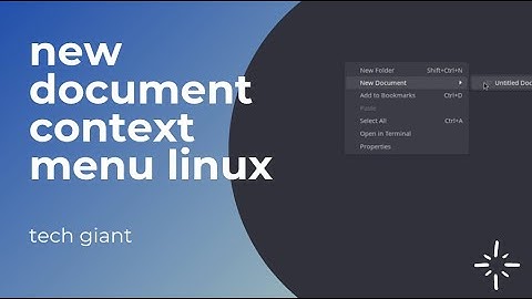 create new document option in  context menu linux