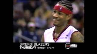 2003 Tnt Nba Thursday Bump Nets-Spurs And Sixers-Blazers - March 2003
