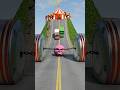 Cars vs Cargo Vans vs Chained Hydraulic Crush - BeamNG.drive #shorts