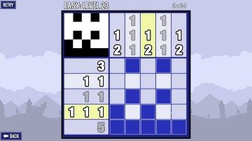 Picross Touch (Easy Level 23) Gameplay and Tutorial