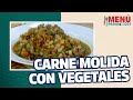 Carne molida con vegetales