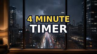 4 Minute Rainy Day Classroom Timer 🌧️ | Cozy Countdown