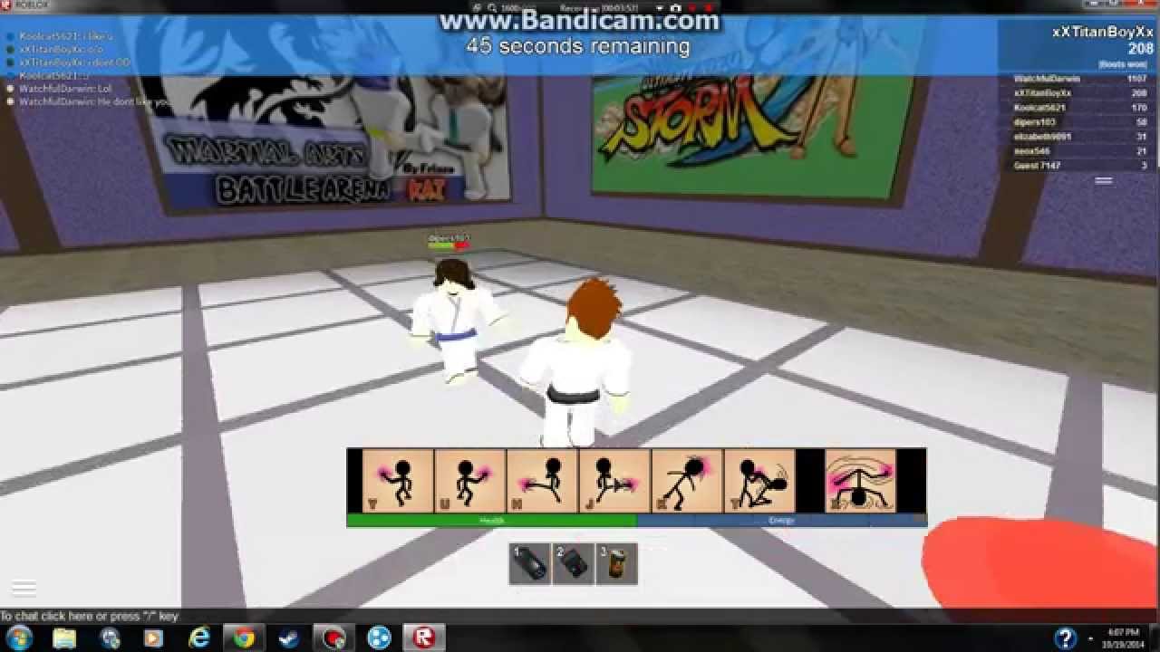 Roblox martial arts battle arena YouTube