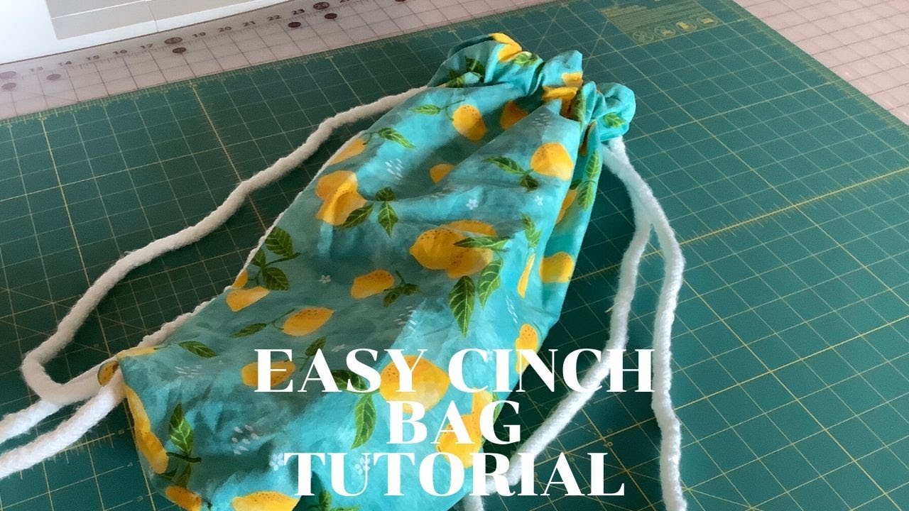 Cinch Bag/Drawstring Backpack Tutorial YouTube