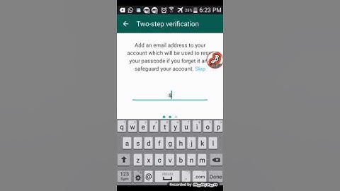 Enable two step verification on Whatsapp
