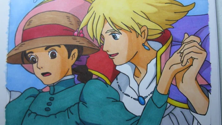 Timelapse Howl's Moving Castle Copic Marker Drawing
