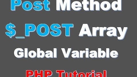 Beginner PHP Tutorial -36- Passing Variable Using $_POST Variables in PHP