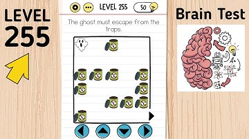 Brain Test Level 255 The Ghost Must Escape From The Traps.