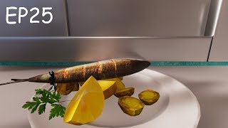 I dropped baked trout on the floor and served it to a food inspector in Cooking  Simulator