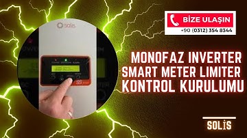 Solis Monofaz inverter Smart Meter Limiter Kurulum Ayarları