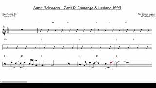 Video thumbnail of "Amor Selvagem - Zezé Di Camargo & Luciano 1999 (Sax Tenor Bb) [Partitura playback]"