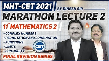 MHT-CET Class 11 MATHS-2 Full Syllabus Revision | Marathon Lecture-2 | Dinesh Sir