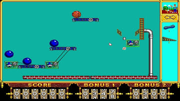 Put the ball in the hoop - The Incredible machine Puzzle 1