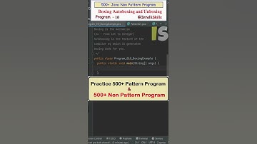 Program - 10 | Boxing and Unboxing in Java | Boxing Example #Shorts #java #coding #youtubeshorts