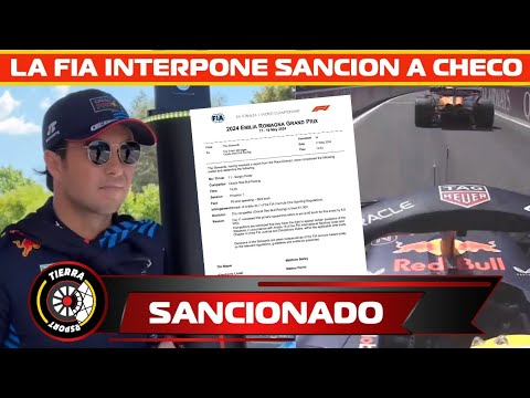 ¡SANCIONADO POR FIA! SERGIO PÉREZ RECIBE ESTA SANCIÓN POR ESTO QUE SE DIO EN LA FP1 DEL GP DE IMOLA