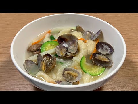 바지락수제비 만들기ㅣ쫄깃하고 맛있는 바지락수제비 만드는 법ㅣ감자수제비 레시피ㅣ자취요리