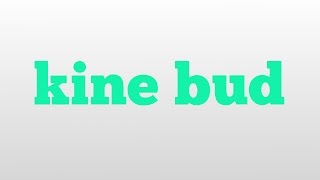 kine bud meaning and pronunciation