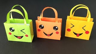 DIY  Origami Paper Bag | How To Make Paper Bags with Handles | Origami Gift Bags | Father's day gift