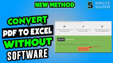 How to convert pdf to excel without software 2024