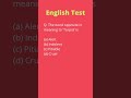 The word opposite in meaning to 'Torpid' is? English aptitude question test #shorts #english #test
