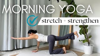 20 MIN MORNING YOGA ROUTINE|| Stretch, Strengthen & Tapping (Yoga With Nancy)