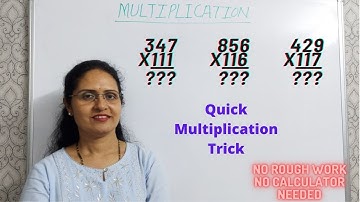Fast Multiplication Trick of ANY Number with 11-19, 111- 119. | No Roughwork or Calculator Needed.