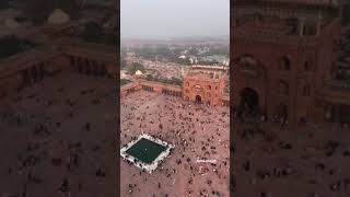 Visitors at the Jama Masjid in Delhi