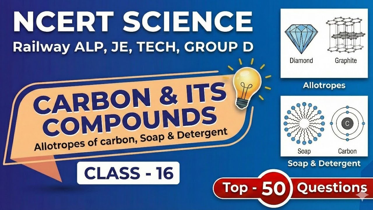 🔥 Allotropes of Carbon & Soap & Detergent, Mesel 💯  Carbon it's compounds Part - 2 Top 50 Questions 