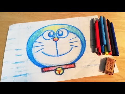 ドラえもんの顔のイラストの描き方 How To Draw A Doraemon みの虫ペイント